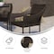 Flash Furniture Espresso PE Rattan Wicker Patio Dining Chair TT-TT02-ESP-GG - alternate 4